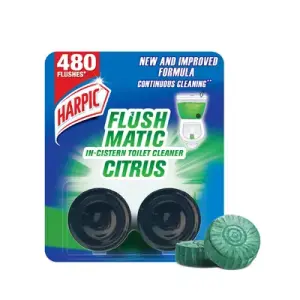 Harpic Flush Matic Citrus In Cistern Toilet Cleaner 2X50gm